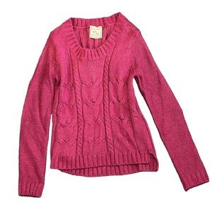 Pink Cableknit Sweater